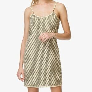 Diane Von Furstenberg Alvera Gold Slip Dress size P/ XS